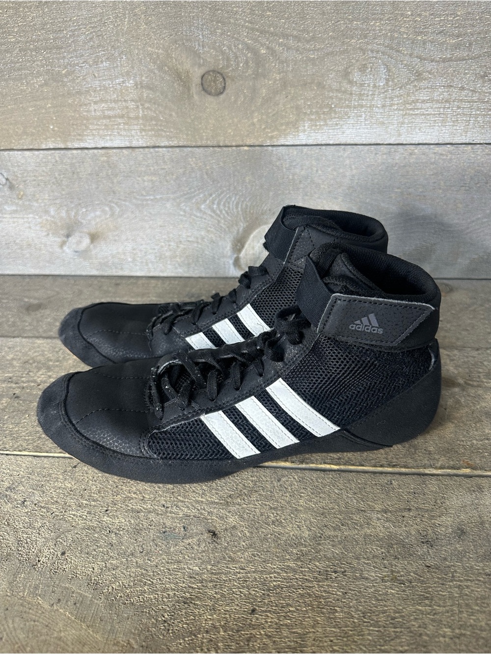 Adidas HVC Havoc Men's Size 8.5 AQ3325 Black Wrestling Lace-Up Sneaker Shoes